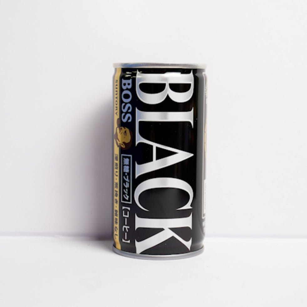 Suntory Boss Black Sugar Free Canned Coffee in 185ml (Pack of 30), sugar-free, perfect for on-the-go energy