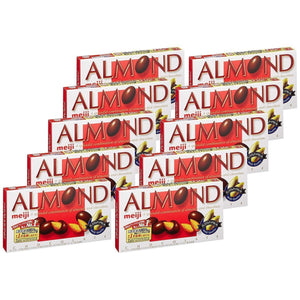 Meiji Almond Chocolate Snack in (Pack of 10), low GI feature, perfect for mindful daily treats