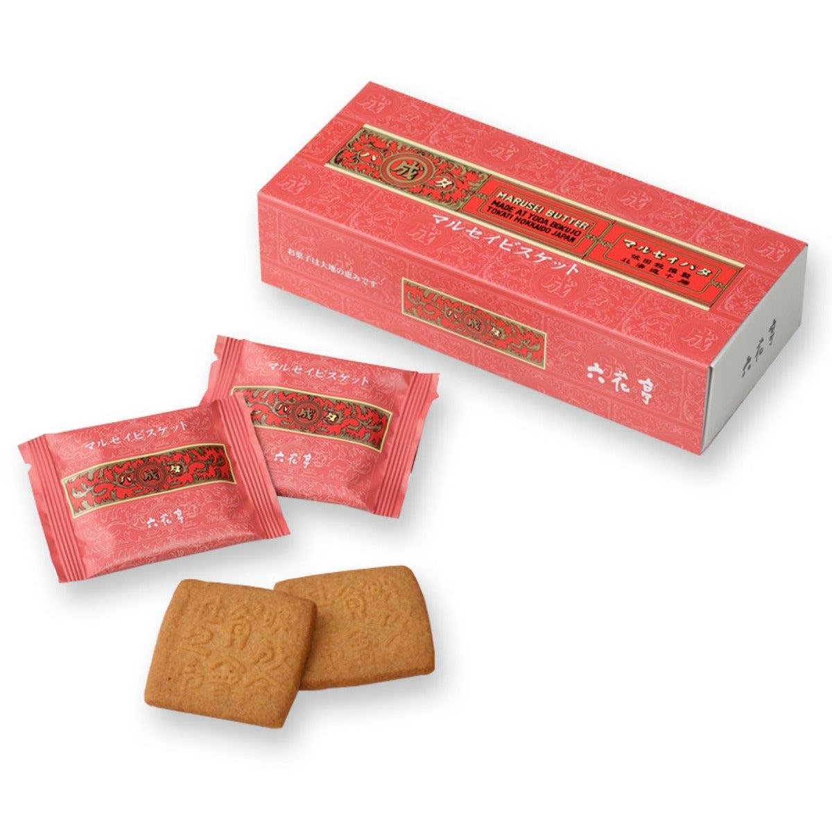 Rokkatei Marusei Butter Biscuit Cookies 12 Pieces, crisp texture, ideal for tea-time indulgence