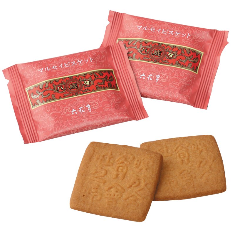 12 Pieces Rokkatei Marusei Butter Biscuit Cookies with almond notes, offering refined crispness for cultural savoring