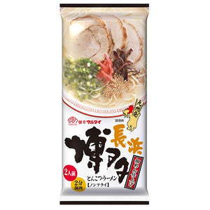 14 Servings Marutai Kyushu Ramen Assortment 7 Flavors Tasting Box with spicy soy sauce pack, offering variety for shared dining
