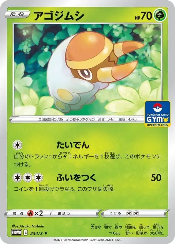 Grubbin - 234/S - P S - P - PROMO - MINT - Pokémon TCG Japanese