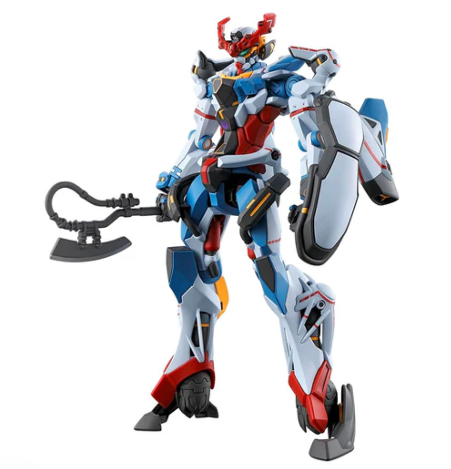 Bandai HG 1/144 Gundam GQuuuuuuX model kit, color‑molded parts, dynamic action pose

