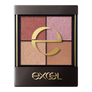 Excel Real Close Shadow CX06 Eyeshadow Palette - 4 Nuance Colors 3 Textures: Gloss Lame Matte