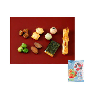 Hagitsuki Senbei Mix Japanese Rice Crackers Variety Box (18 Bags)