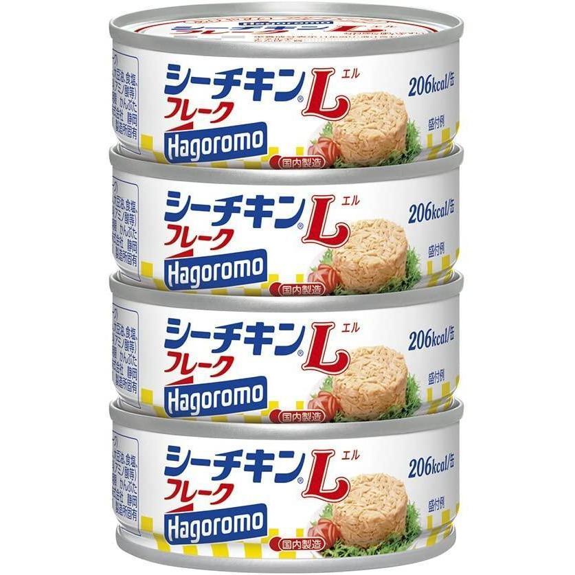 Hagoromo Sea Chicken L Canned Tuna Flakes 70g (Pack of 4 Cans)