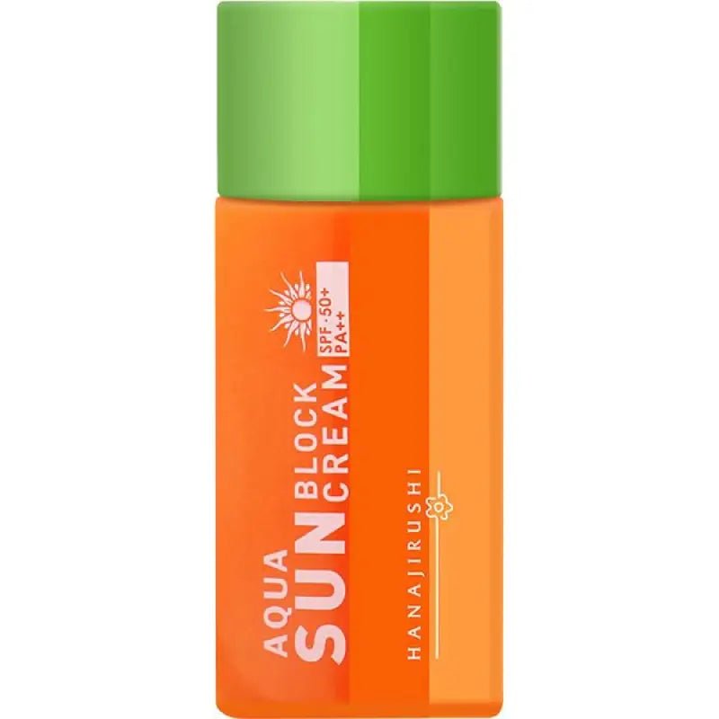 Hanajirushi Aqua Sunblock Cream SPF50+ PA++ 60ml - Cream Type Sunscreen - Japanese Skincare Products