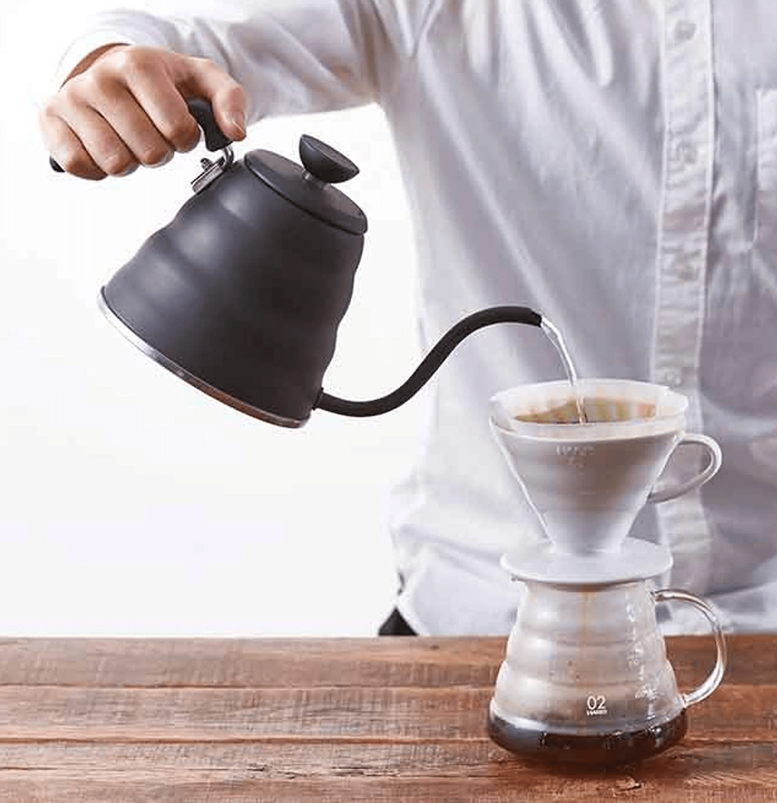 Harry V60 Drip Kettle Buono Matte Black 800Ml