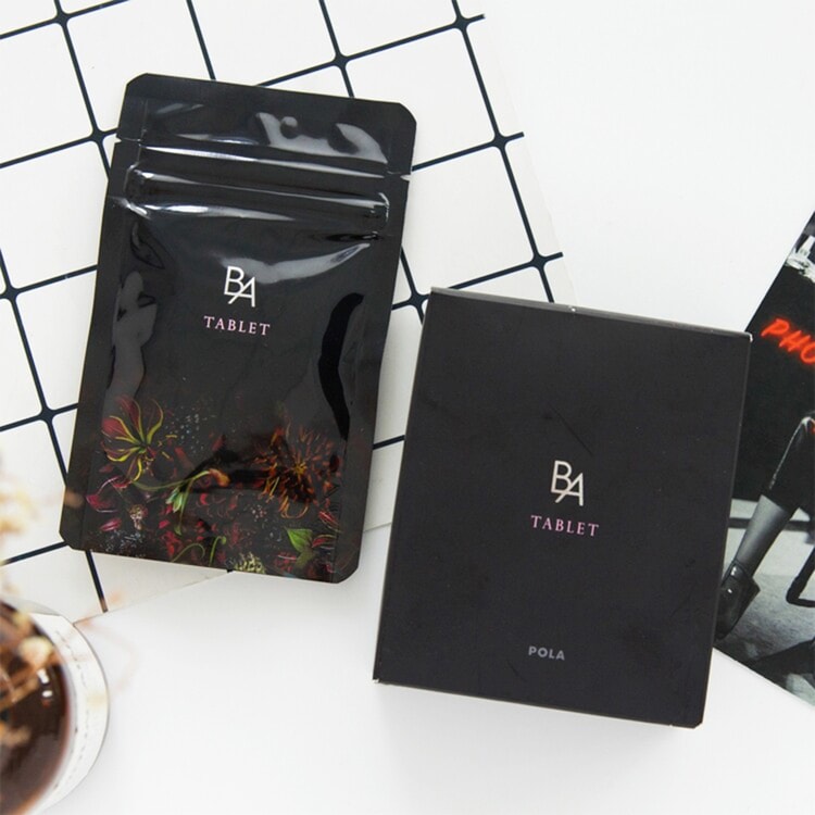 Close-up of POLA B.A Tablet, 60 Tablets, featuring collagen peptide for radiance