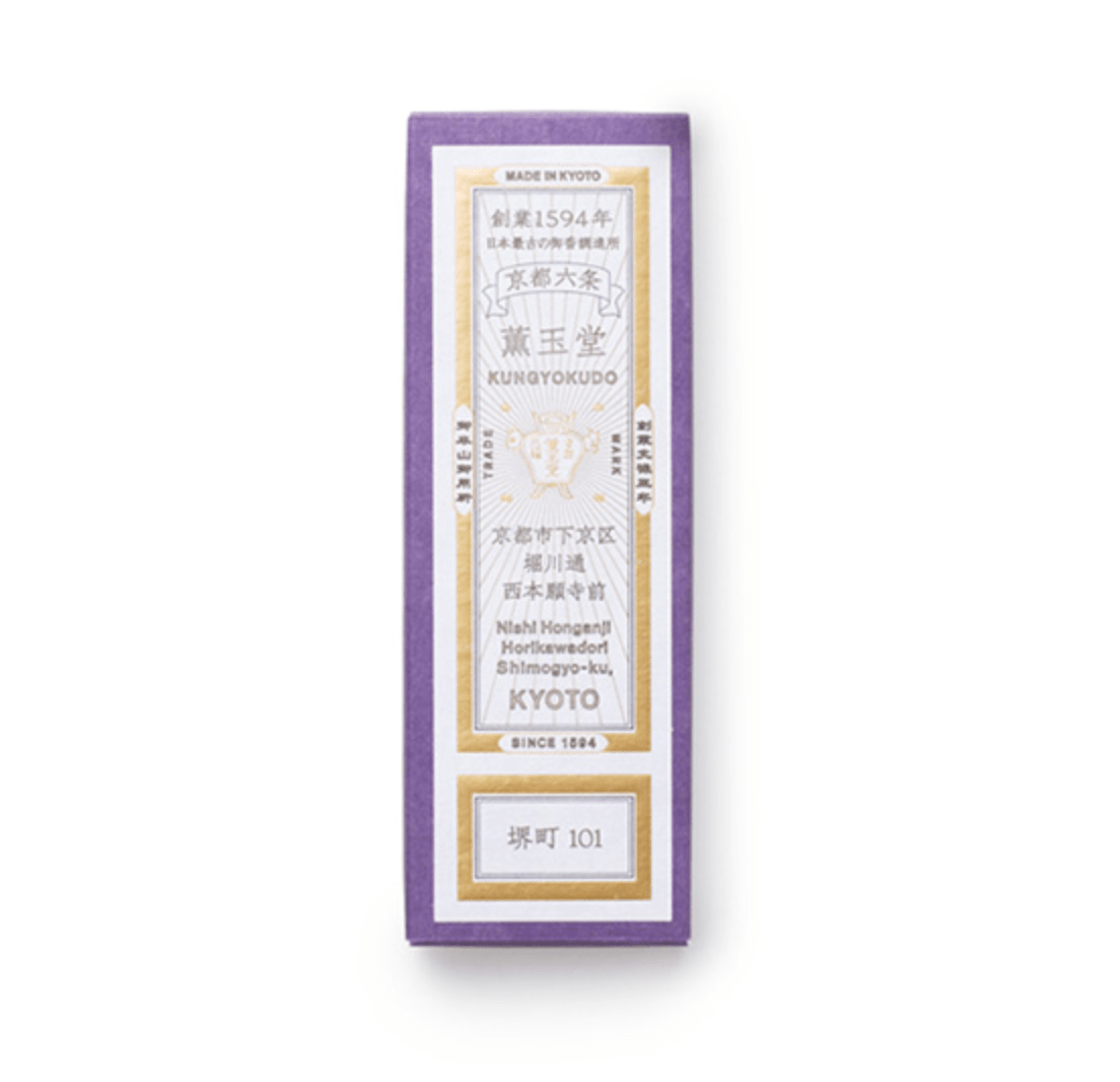 Kungyokudo Japanese Incense Sakaimachi 101 60 Sticks, 20g, sandalwood aroma, ideal for meditation