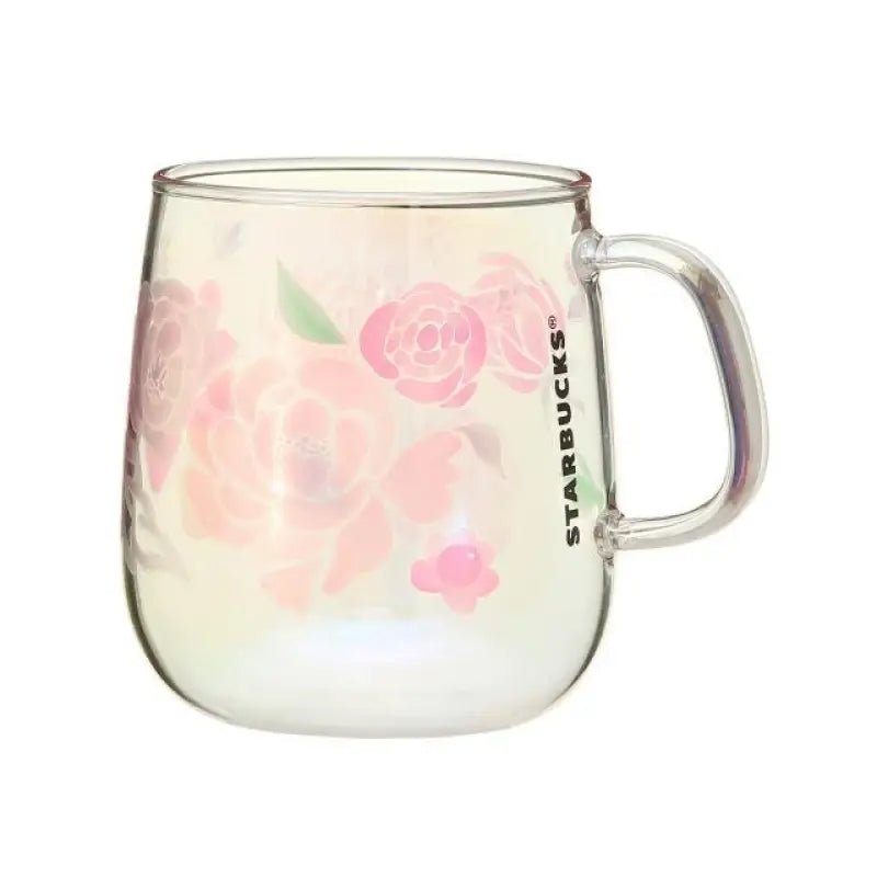 Heat - resistant glass mug hologram flowers 355ml - Starbucks Japan