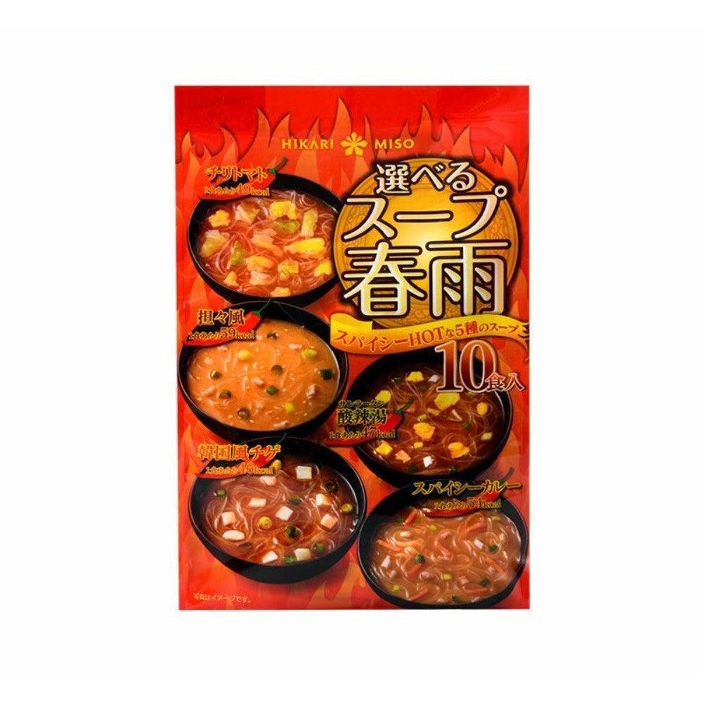Hikari Miso Instant Hot and Spicy Harusame Soup Assortment 10 Packets