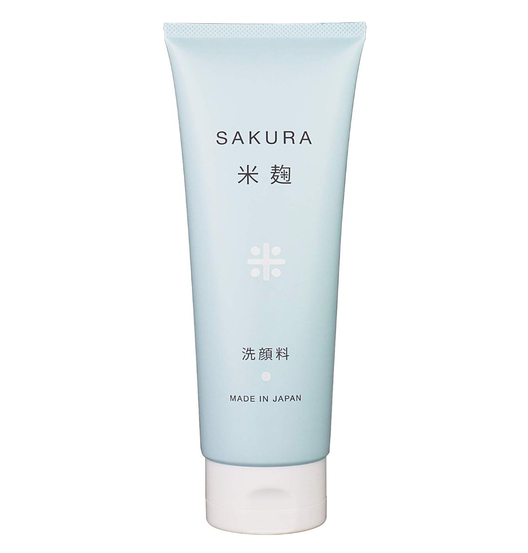 Hirosophy Sakura Koji Face Wash 120g - Facial Cleanser Containing Ascorbic Acid