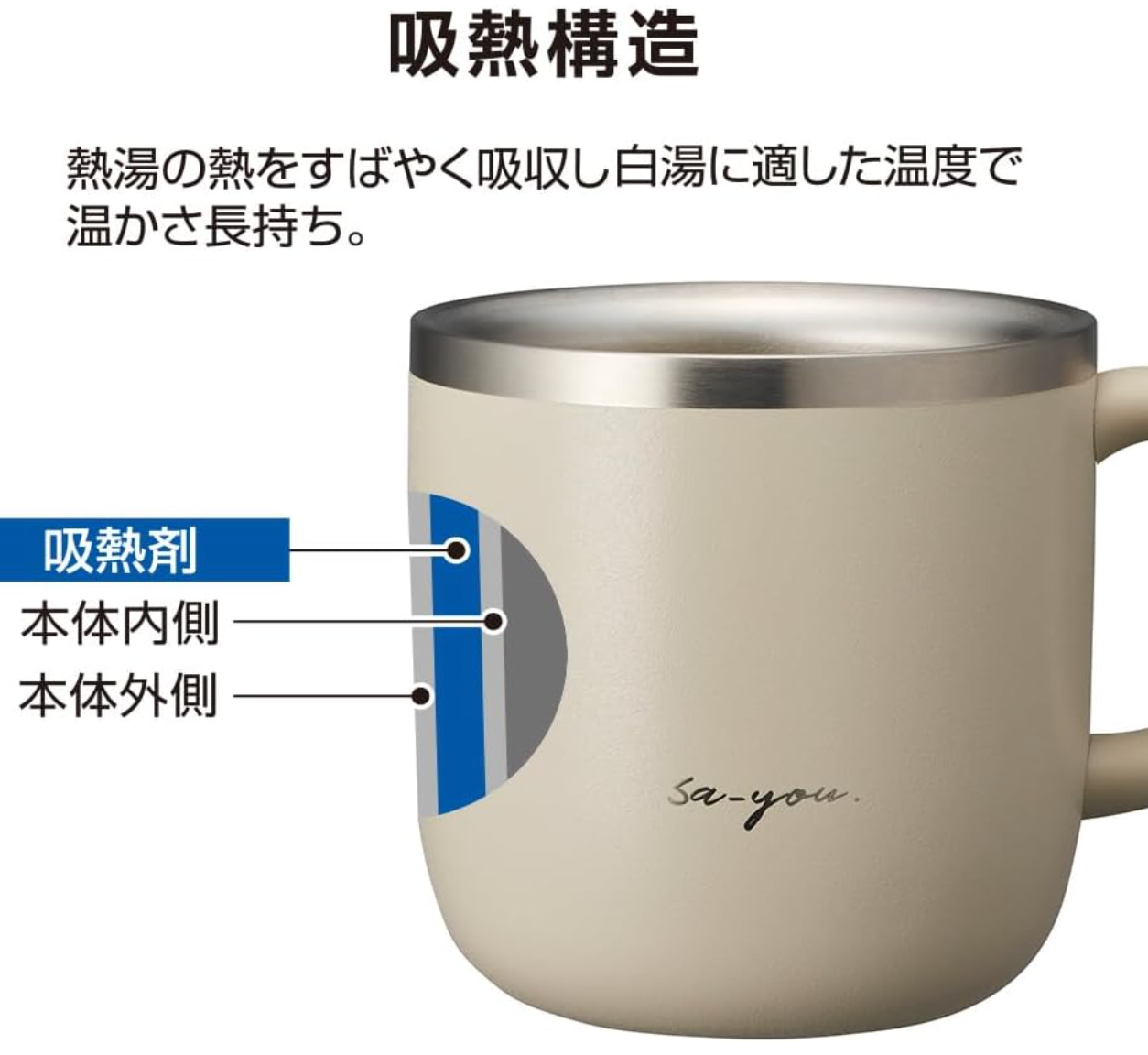 Doshisha Mug, Shirayu Senka Mug (320 ml), Pink Beige - YOYO JAPAN