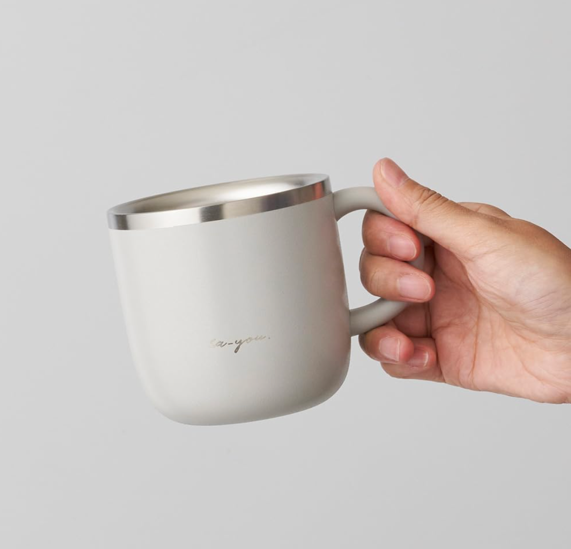 Doshisha Mug, Shirayu Senka Mug (320 ml), Pink Beige - YOYO JAPAN