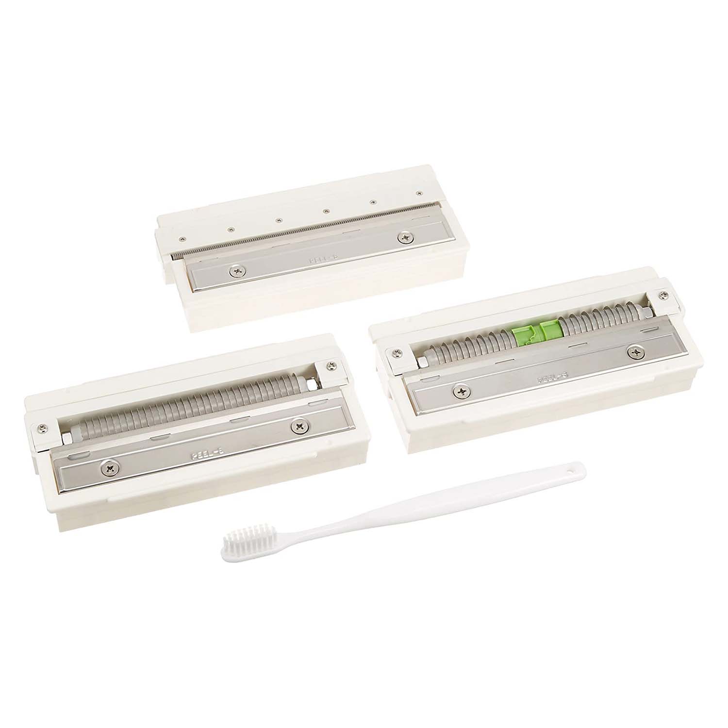 Close-up of Chiba Kogyosho Plastic Tsuma Taro Turning Slicer, featuring stainless steel blade for glossy cuts