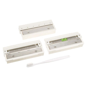 Close-up of Chiba Kogyosho Plastic Tsuma Taro Turning Slicer, featuring stainless steel blade for glossy cuts