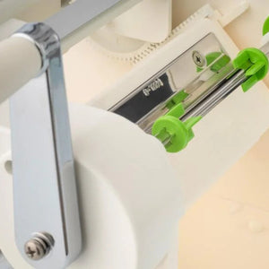 Chiba Kogyosho Plastic Tsuma Taro Turning Slicer in 300x250x170 mm, versatile adapters, perfect for katsuramuki