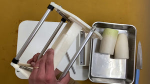 360x160x210 mm Chiba Plastic Vegg-Q Turning Slicer, stainless steel blade, designed for sushi chefs