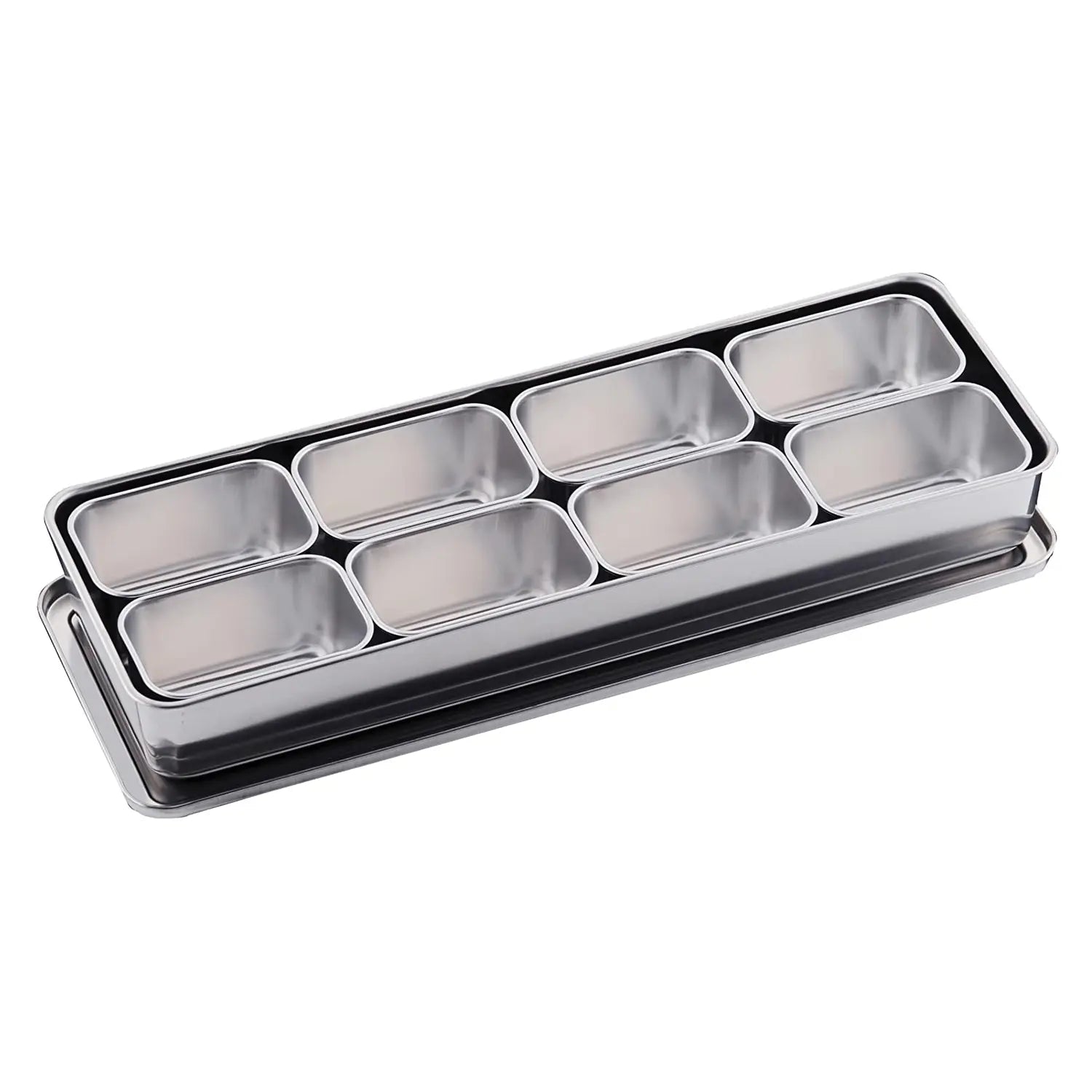 Clover Stainless Steel Yakumi Seasoning Container 8 Compartments, hygienic lid, ideal for condiment organization