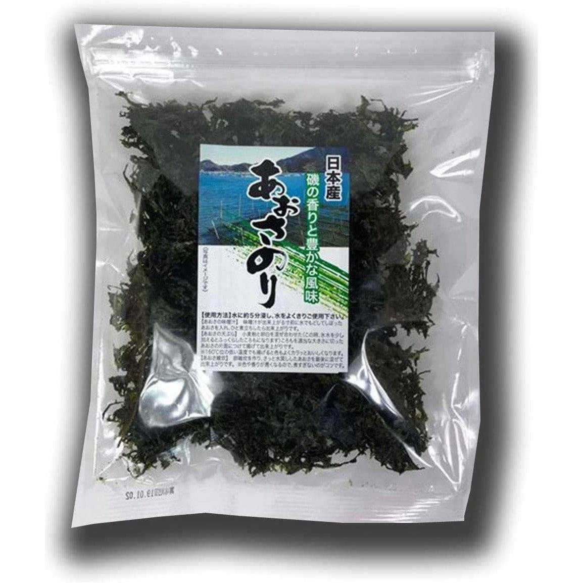 Daihoku Dried Aosa Seaweed (Sea Lettuce) From Kagoshima 50g, nutrient-rich flakes, ideal for Japanese salads