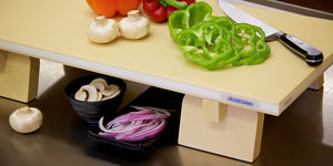 700x350mm - 25mm Hasegawa Wood Core Soft Rubber Light-Weight Cutting Board with antibacterial coating, offering hygienic prep