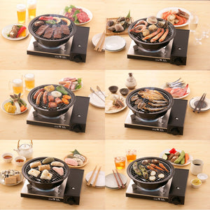 Iwatani Cassette Feu Aburi Grill Plate Accessory CB-P-AM3 on stove, offering secure fit for safe use