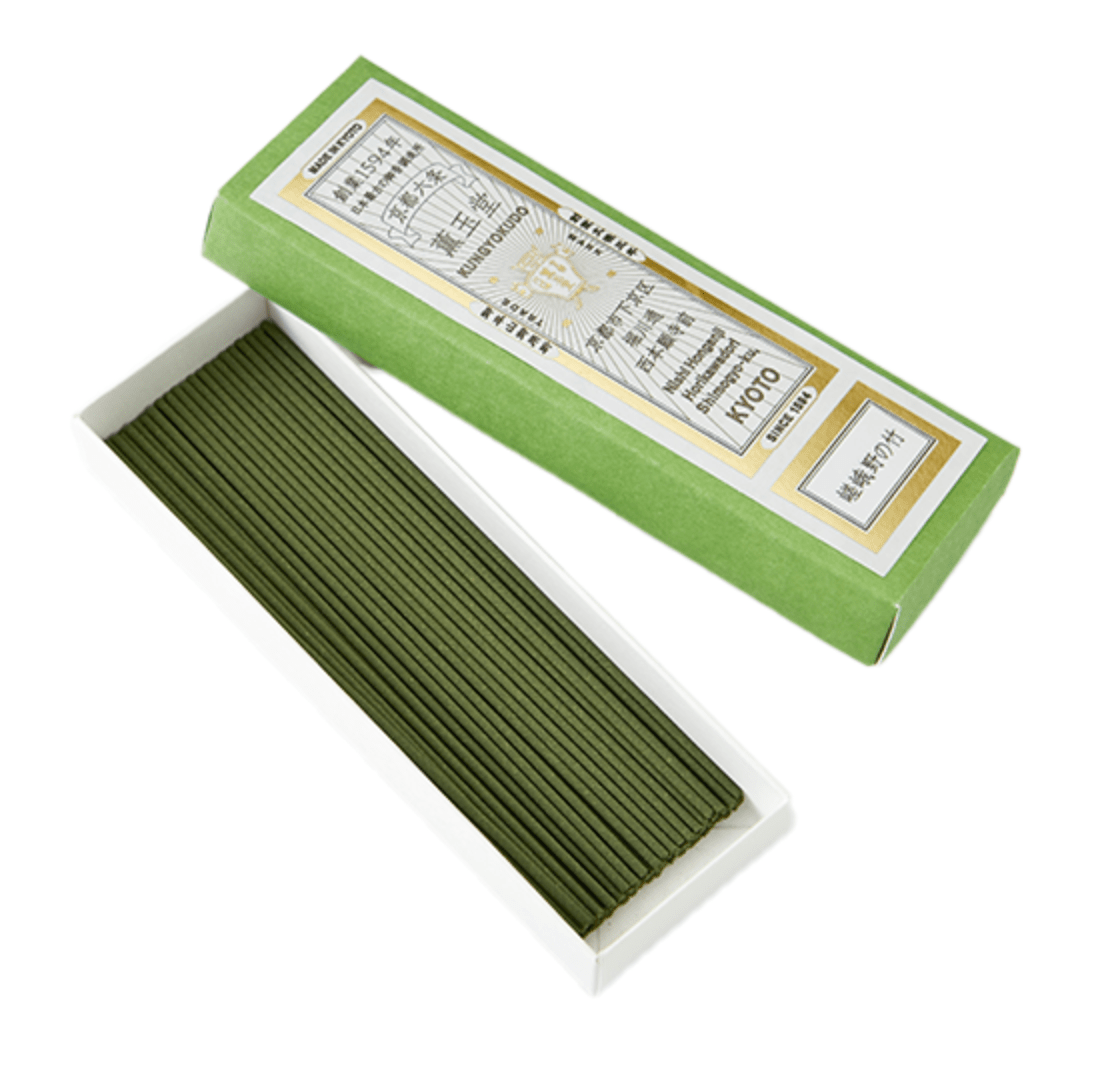 Kungyokudo Japanese Incense Sagano Bamboo, 60 Sticks, musky scent, ideal for meditation