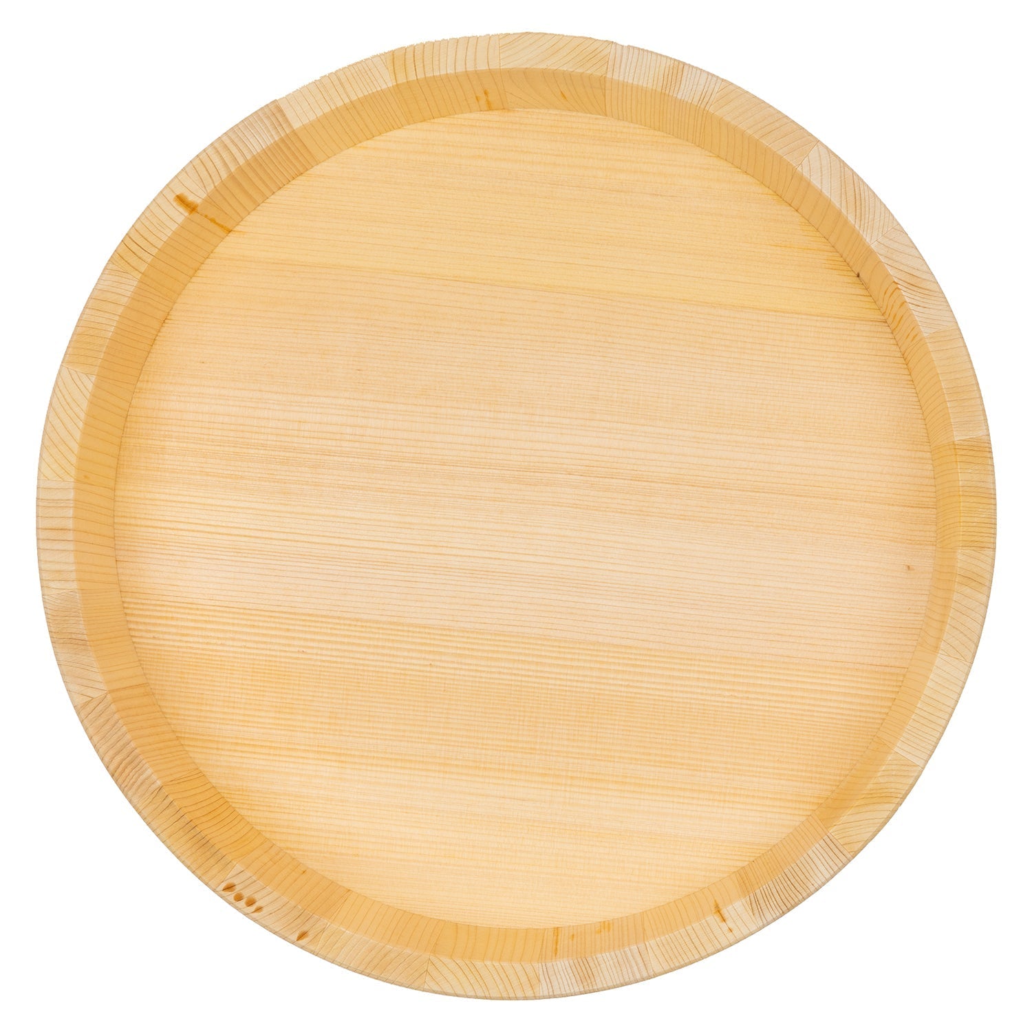 51cm Miyabi Urushi Kogei Japan Hangiri Sawara Wooden Rice Mixing Bowl, copper bands, designed for home sushi makers