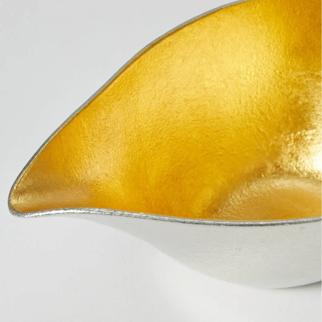 Close-up of Nousaku Tinware Katakuchi Lipped Sake Server 365ml - Gold, featuring pure tin for flavor purification