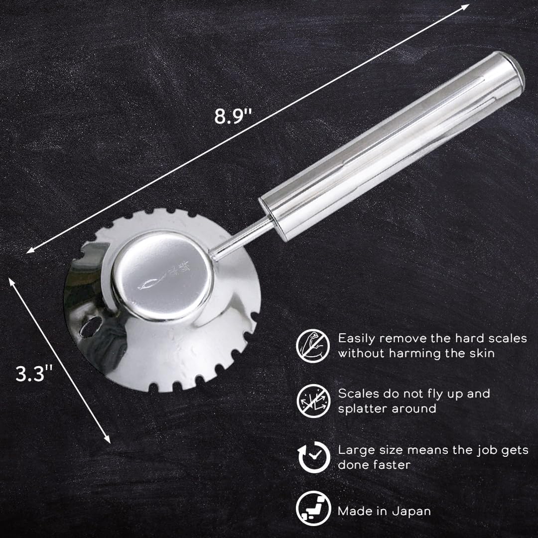 Compact Prince Ginrin Fish Scaler, ergonomic handle, designed for home cooks and chefs