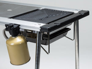 Portable Snow Peak Yukihoen Gs-355 Japan Grill Burner, cast iron griddle, designed for outdoor chefs