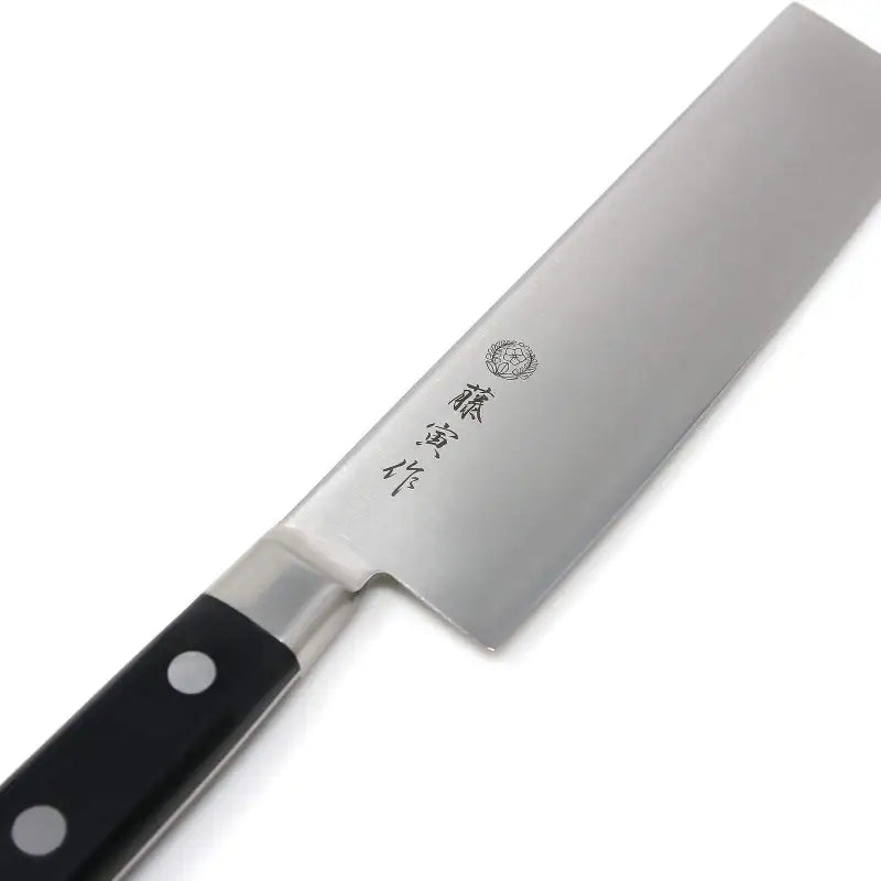 Tojiro Fujitora Dp 3-Layer Nakiri Knife in 165Mm Fu-502, composite wood handle, perfect for chopping