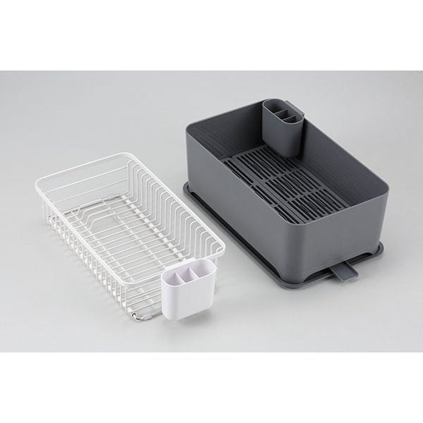 Wahei Freiz Compact Multi-Functional Dish Drainer Dish Drying Rack with cutlery basket