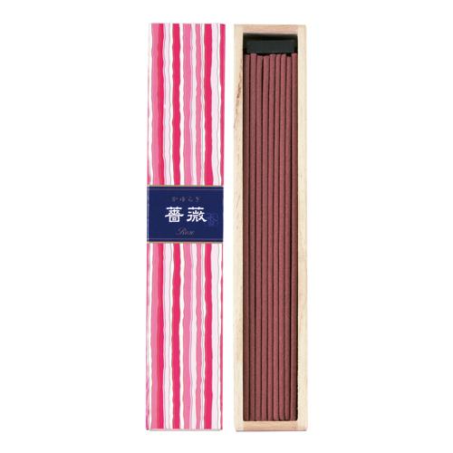 Nippon Kodo Japanese Incense Kayuragi Rose 40 Sticks, elegant packaging, ideal for home relaxation