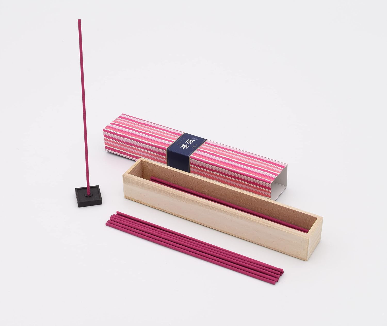 Nippon Kodo Japanese Incense Kayuragi Rose in 40 Sticks, mini ceramic holder, perfect for daily rituals