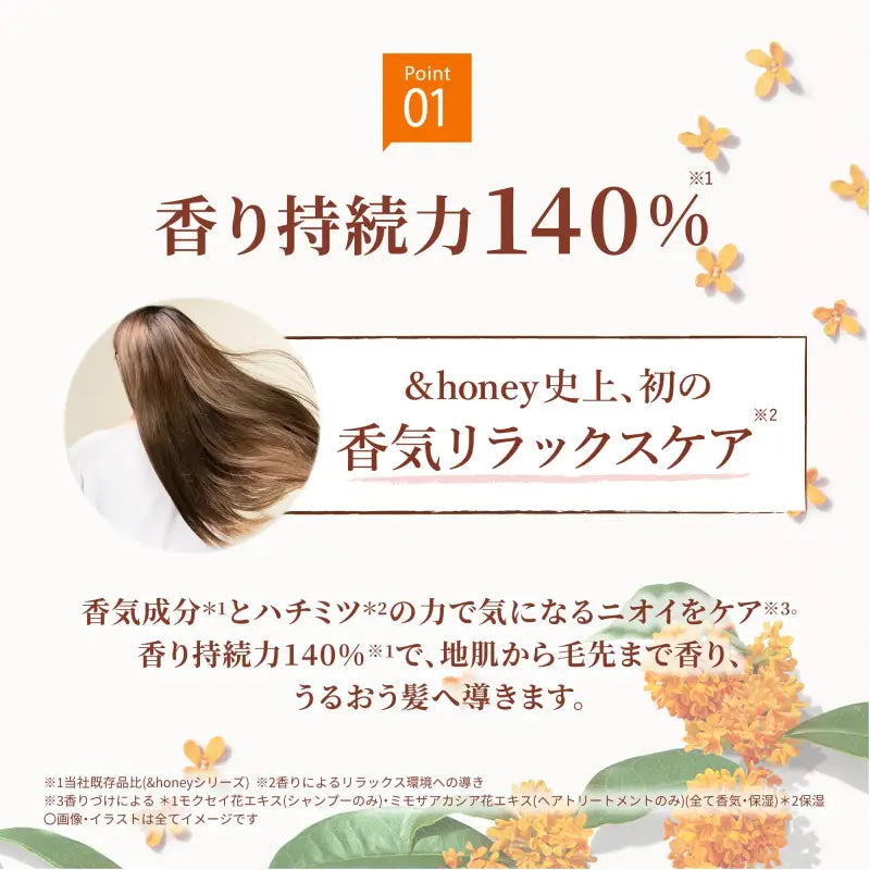 Honey Fleur Osmanthus Shampoo 1.0 Japan 350Ml Refill Scent