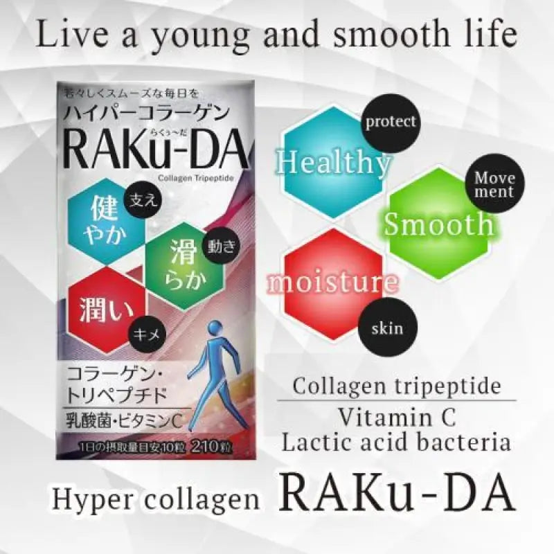 Hyper collagen RAKu-DA Rakuu’s ~ 210 tablets