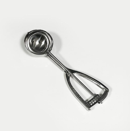 Close-up of Yukiwa Stainless Steel Disher 80ml showing smooth release mechanism