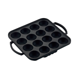 Ikenaga Cast Iron 16 - Ball Takoyaki Pan (IH Compatible)