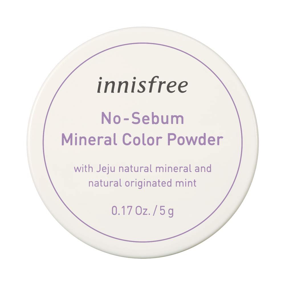 Innisfree No - Sebum Mineral Color Powder (Violet): Dullness & Yellowness 5g - Japanese Foundation