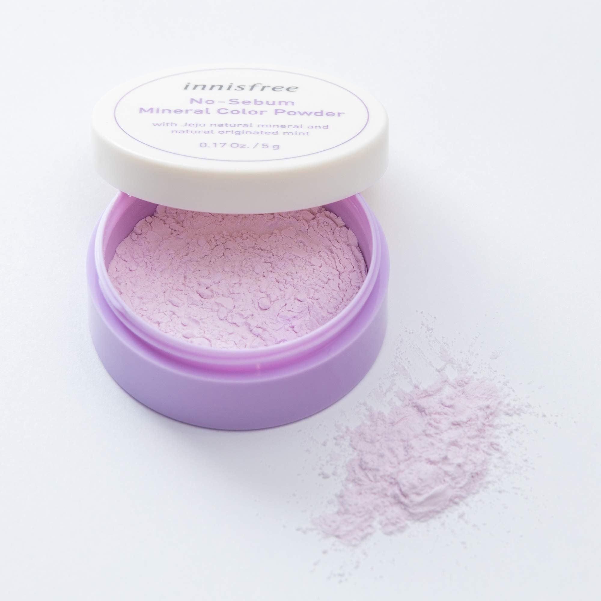 Innisfree No - Sebum Mineral Color Powder (Violet): Dullness & Yellowness 5g - Japanese Foundation