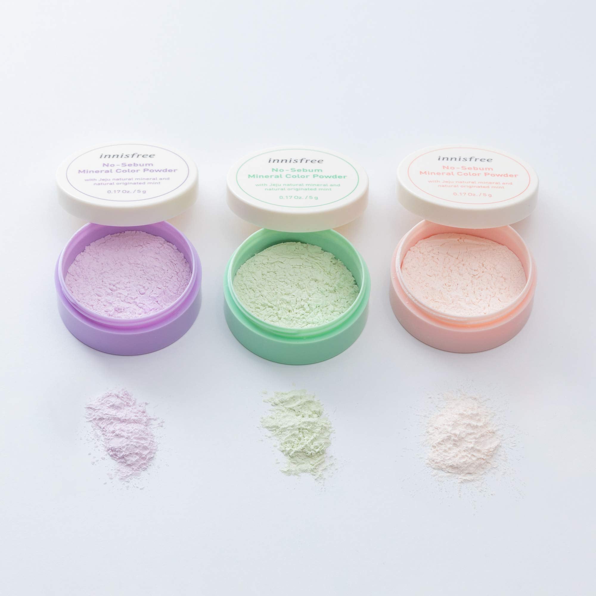 Innisfree No - Sebum Mineral Color Powder (Violet): Dullness & Yellowness 5g - Japanese Foundation