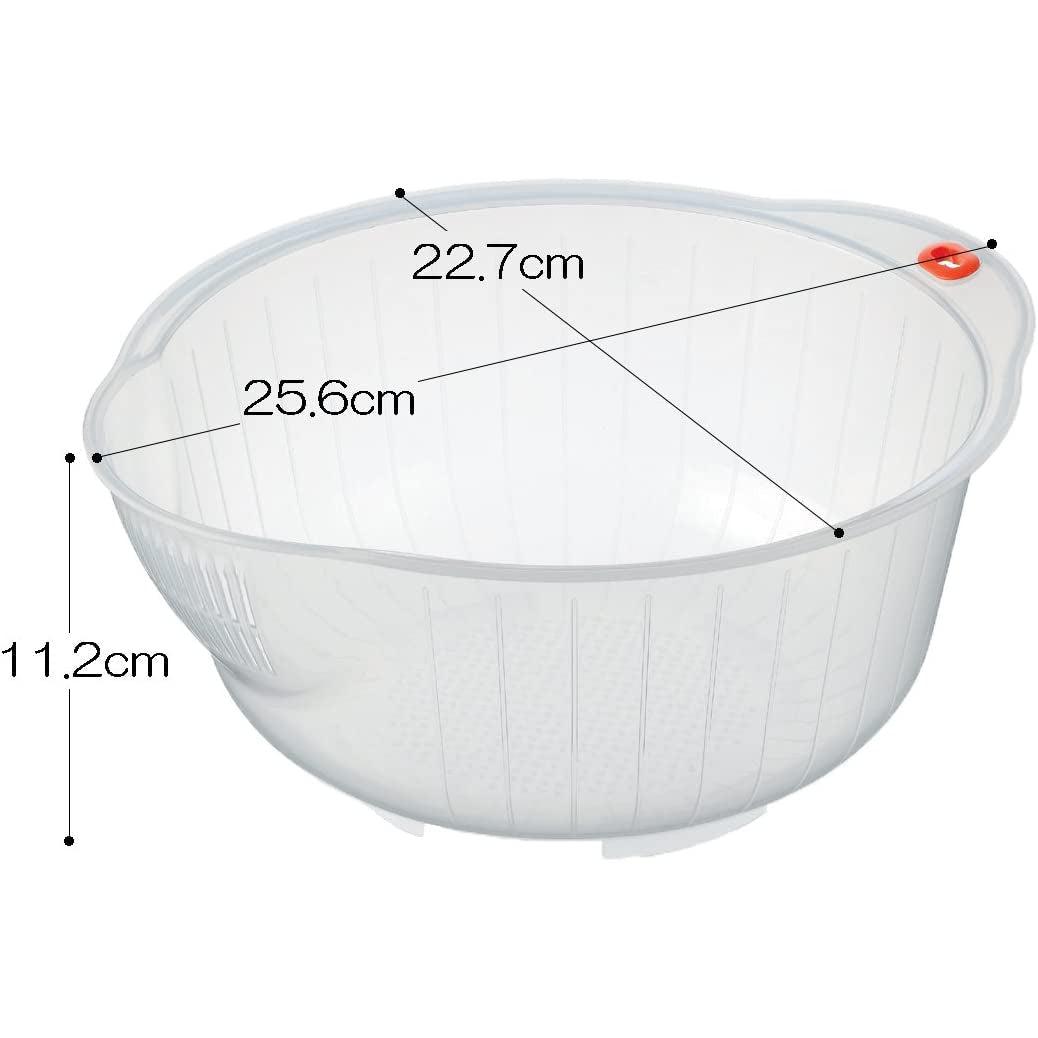 Inomata Japanese Rice Washing Bowl (Side and Bottom Drainage Holes) 23cm