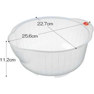 Inomata Japanese Rice Washing Bowl (Side and Bottom Drainage Holes) 23cm