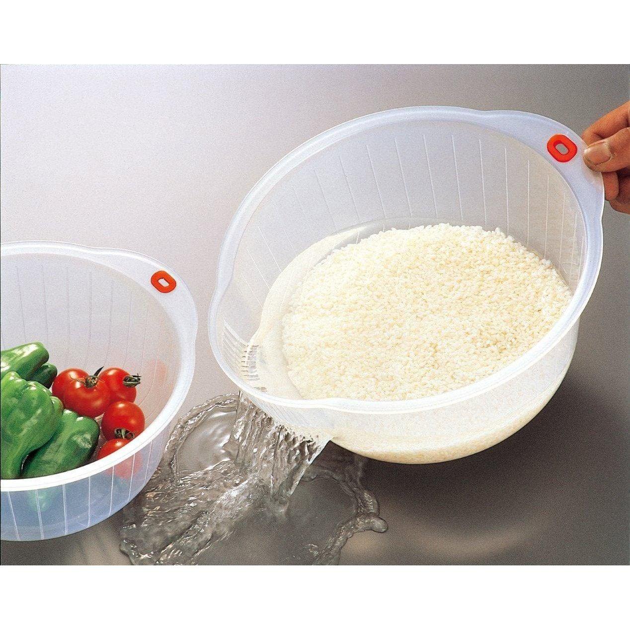 Inomata Japanese Rice Washing Bowl (Side Drainage Holes) 22cm