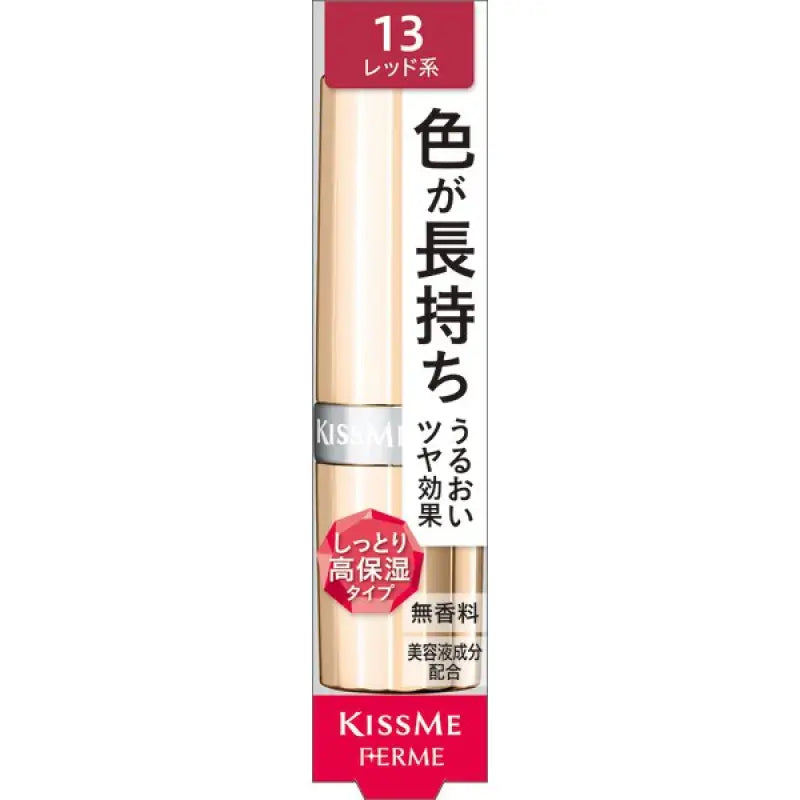 Isehan Kiss Me Ferme Proof Bright Rouge 13 Red 3.6g - Matte Lipstick Makeup