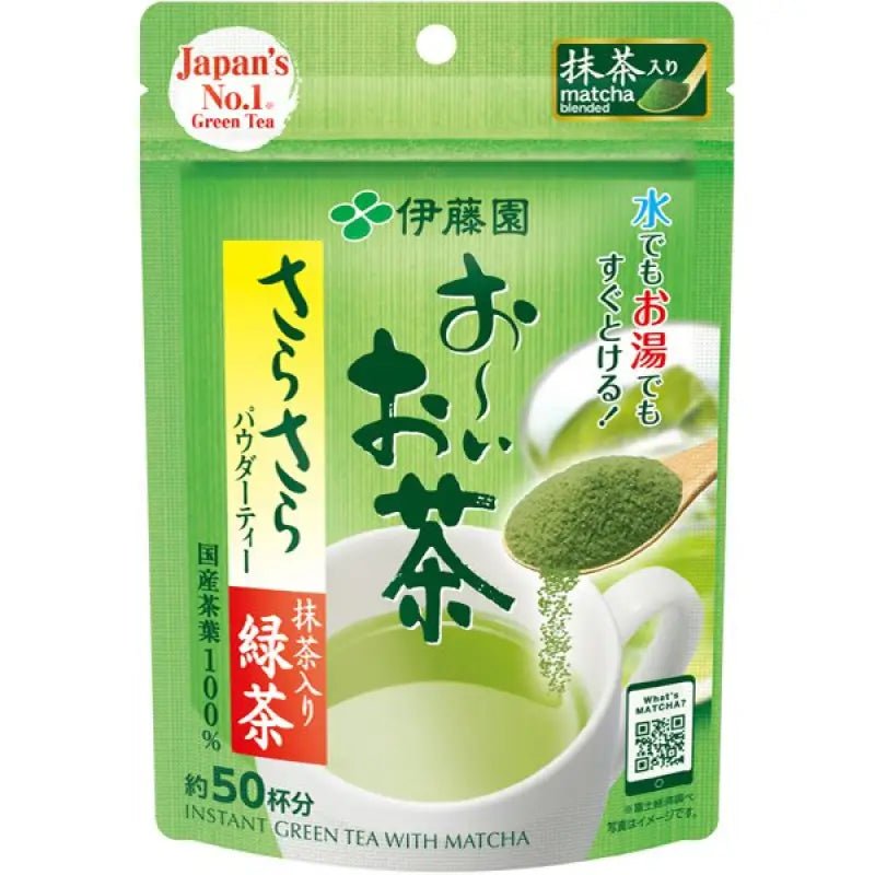 Ito En Oi Ocha Green Tea With Matcha Powder Bag Type Zipper 40g - Powdered Tea From Japan