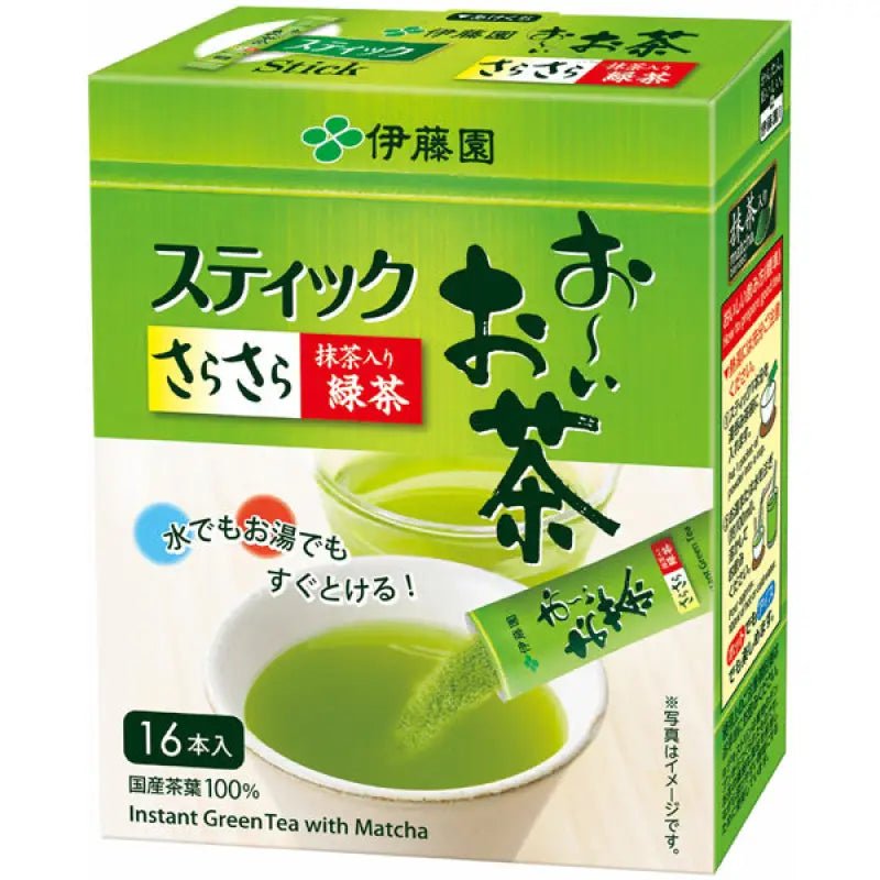 Ito En Oi Ocha Instant Green Tea With Matcha 16 Sticks - Instant Tea From Japan