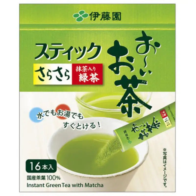 Ito En Oi Ocha Instant Green Tea With Matcha 16 Sticks - Instant Tea From Japan